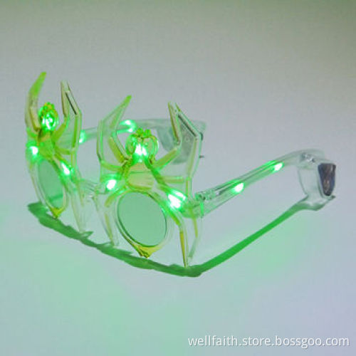 Halloween decoration flashing glasses, LED light up spider sunglassesNew
